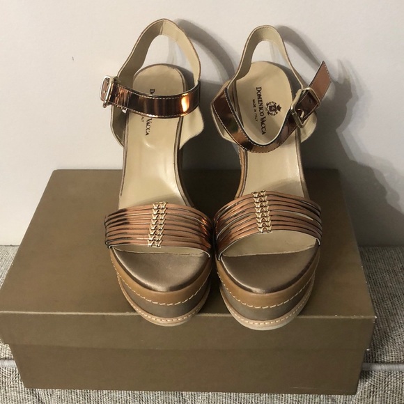🌺🌺 DOMENICO VACCA platform sandals size 38 - Picture 3 of 7